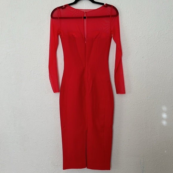 HOUSE OF CB 'Darcy' Scarlet Plunge Midi Dress NWOT size XS NWOT $269‎ - Picture 11 of 13